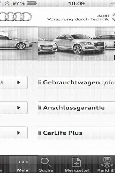 Neue Audi-Apps für iphone und Android-Geräte 